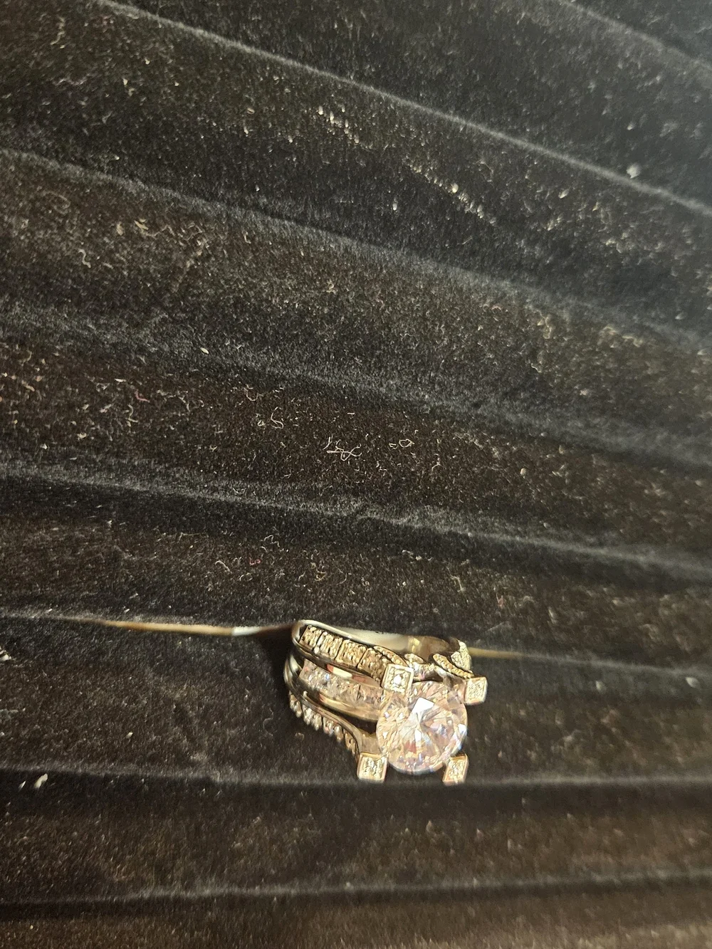 8.84CTW CZ BRIDAL SET / STATEMENT RING (5.35CTW DEW) -SIZE 6